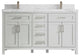 Cambridge 60 Double Bathroom Vanity in Coventry Gray 2" Calacatta Nuvo