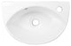 White Ceramic Bathroom Wall Mount Sink 17" Oval Basin with Faucet Hole Overflow