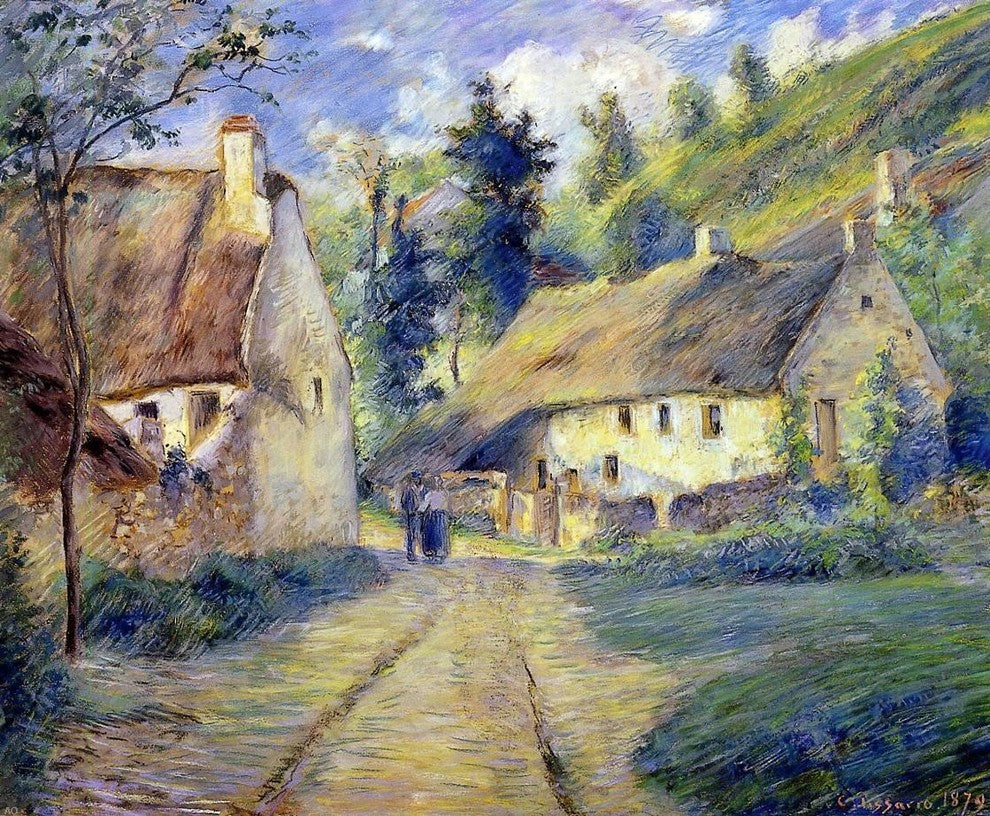 Camille Pissarro Cottages at Auvers- near Pontoise Wall Decal