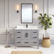 Houston 42" Single Vanity With Power Bar and Drawer Organizer, Oxford Gray