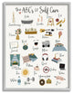 ABC's of Self Care Adult Relaxation Alphabet, 24 x 30