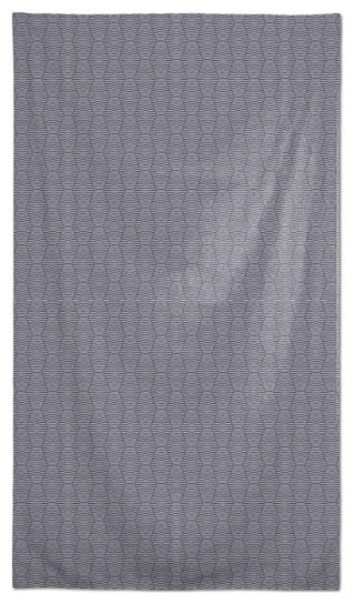 Hex Stripe Pattern Dark Gray 58x102 Tablecloth