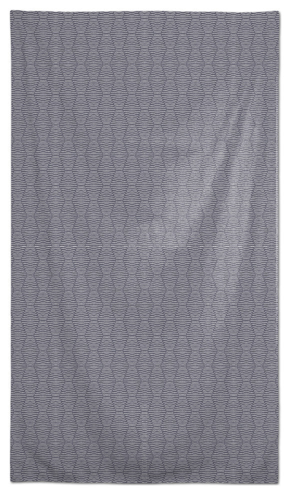 Hex Stripe Pattern Dark Gray 58x102 Tablecloth