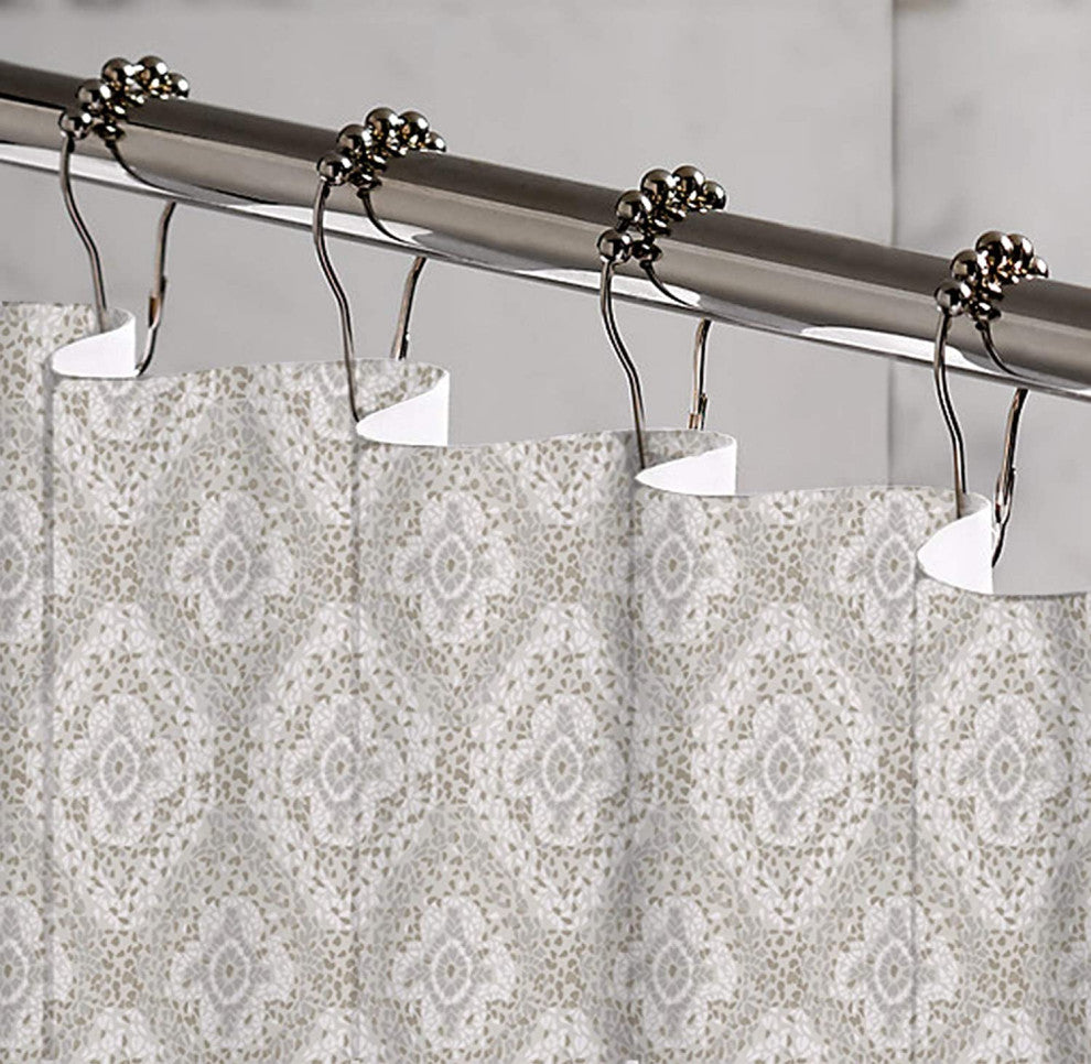 Damask Beige Richmond Shower Curtain, 72"x72"