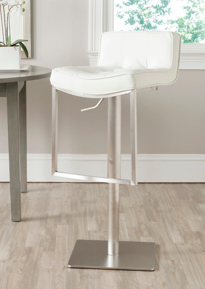 Safavieh Newman Swivel Barstool, White