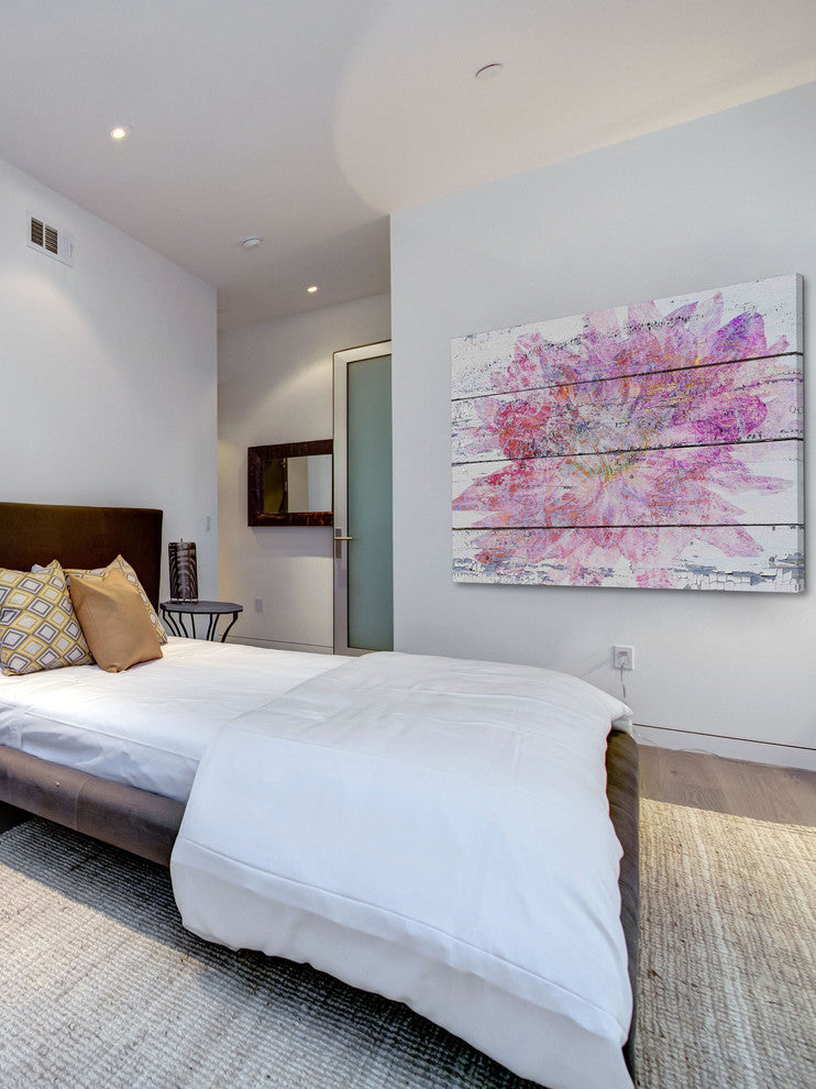 "Pink and Gold Floral" Painting Print on Canvas by Irena Orlov