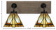 Oxbridge, Bath Bar, Matte Black & Painted Distressed Metal, 7" Zion Glass