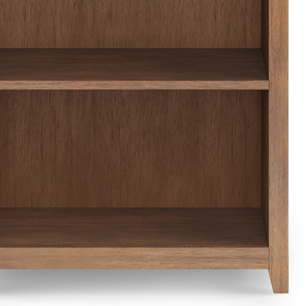 Amherst SOLID WOOD 5 Shelf Bookcase, Rustic Natural Aged Brown