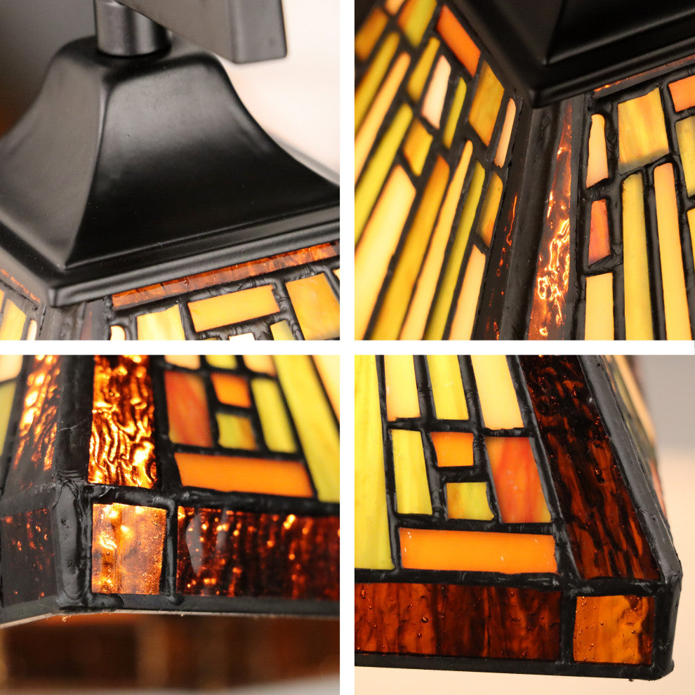 Innes Mission-Style 1-Light Wall Sconce 6" Shade