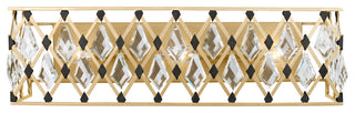 Windsor 3-Lt Crystal Bath - French Gold/Matte Black