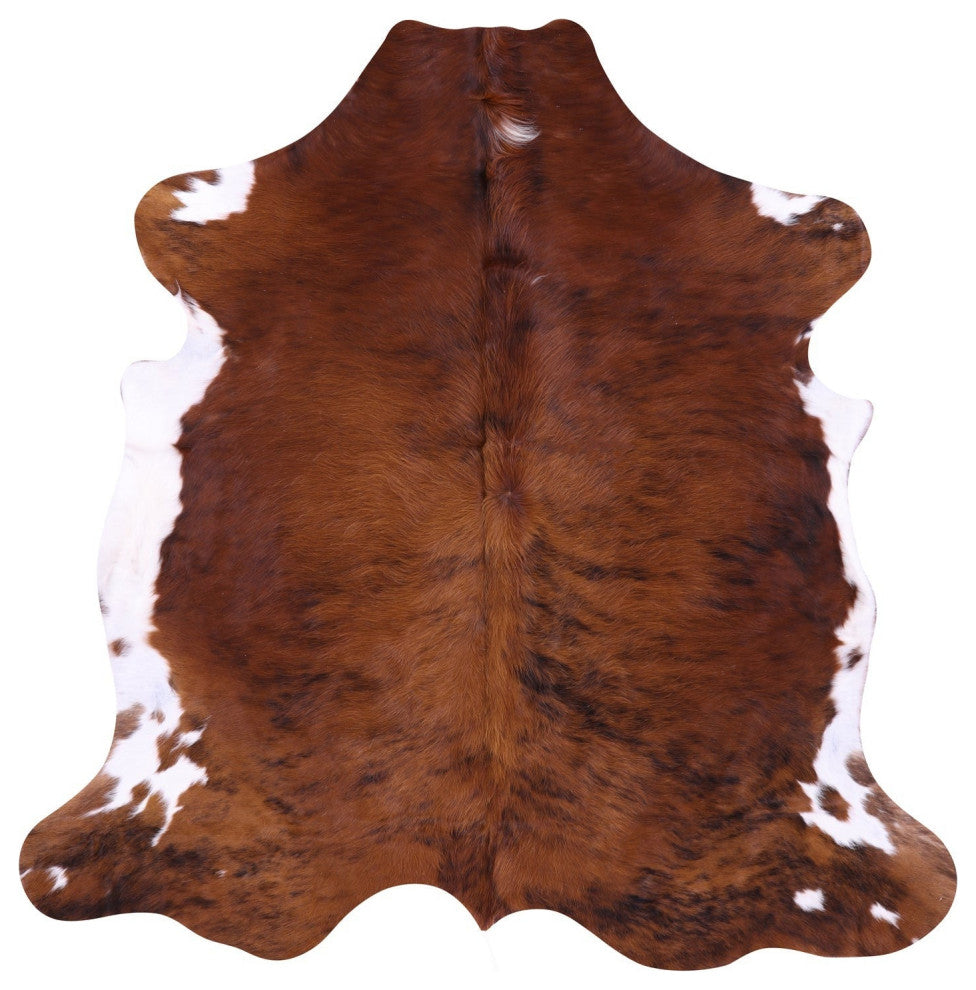 6' 0" X 5' 10" Organic Natural Hair-On Cowhide Area Rug C2054