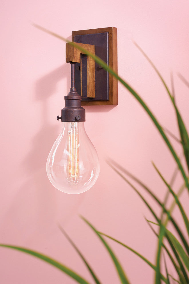 Hinkley Denton Medium Single Light Sconce, Industrial Iron