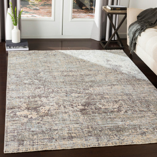 Surya Presidential PDT-2303 7'10"x10' Rug, Pale Blue/Gray/Butter/Ivory/Blue/Lime