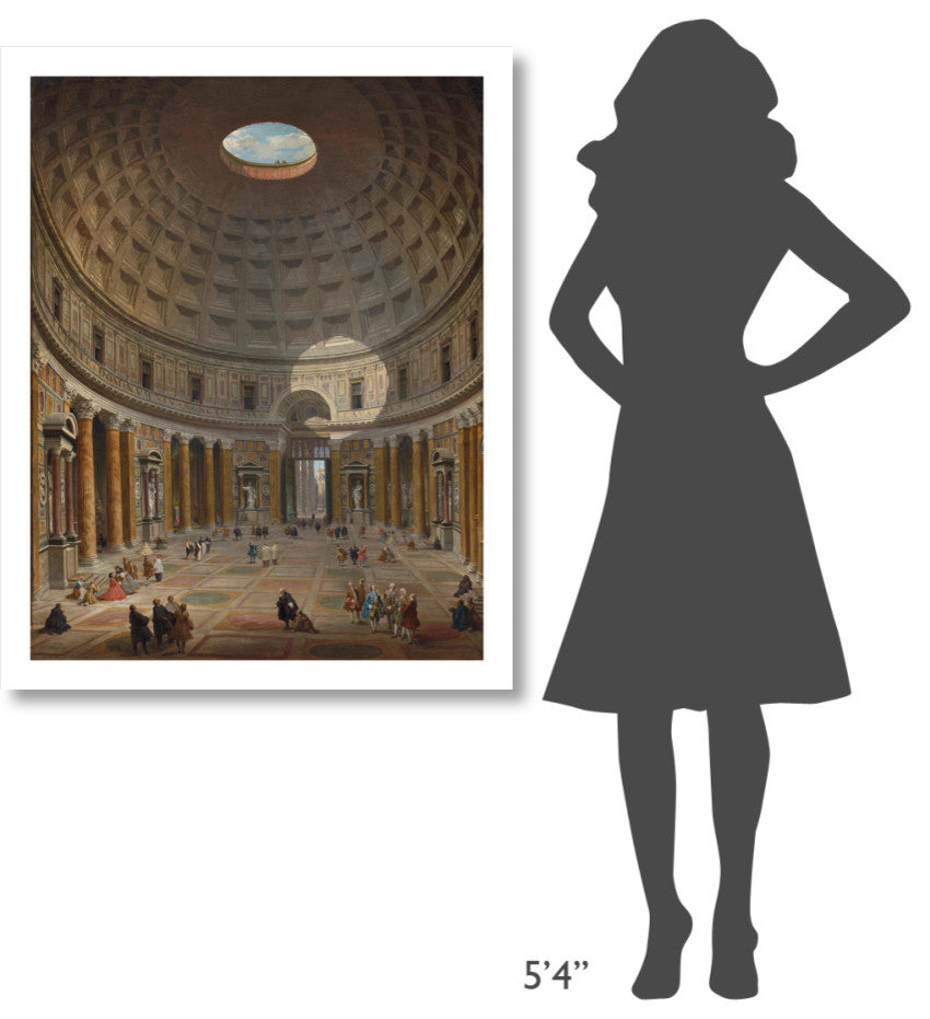 "Interior of the Pantheon, Rome, 1747" Print by Giovanni Paolo Panini, 33"x42"