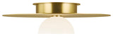 Nodes Large Flush Mount, Burnished Brass