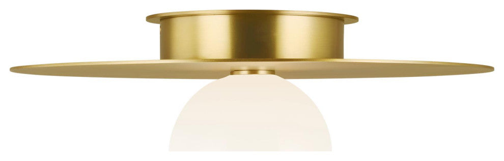 Nodes Large Flush Mount, Burnished Brass