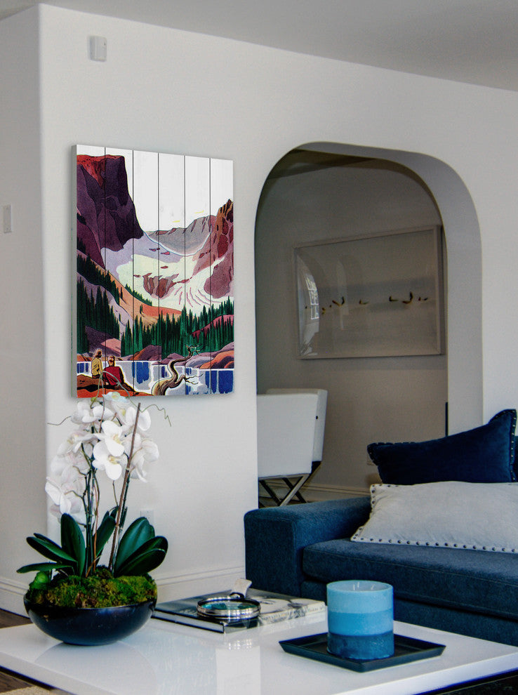 "Colorado Calling" Painting Print on White Wood