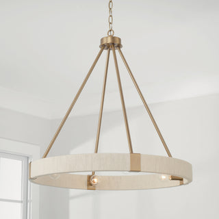 Capital Lighting 449841 Delaney 4 Light 26"W Ring Chandelier - Matte Brass