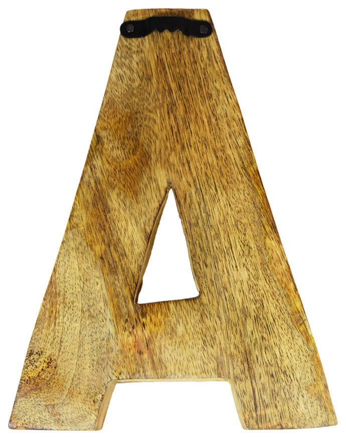 Handmade Eco-Friendly Wall Decor "S" Alphabet Letter Block, 1.3x7.7x6.5
