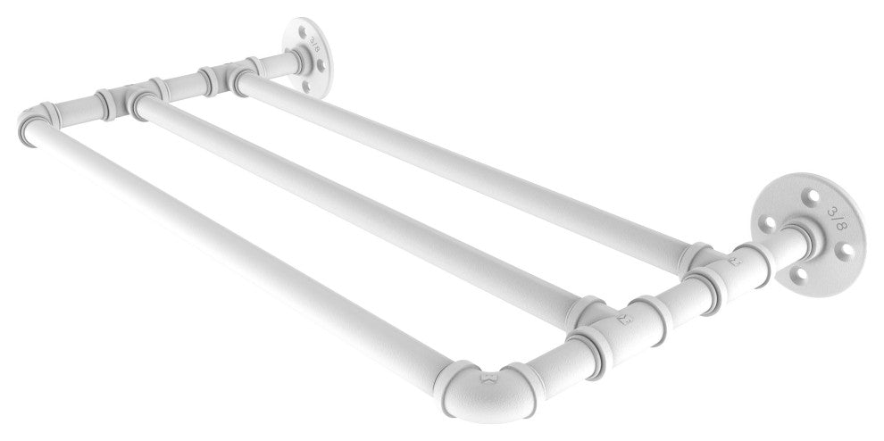 Pipeline Wall Mounted Towel Shelf, Matte White, 36"
