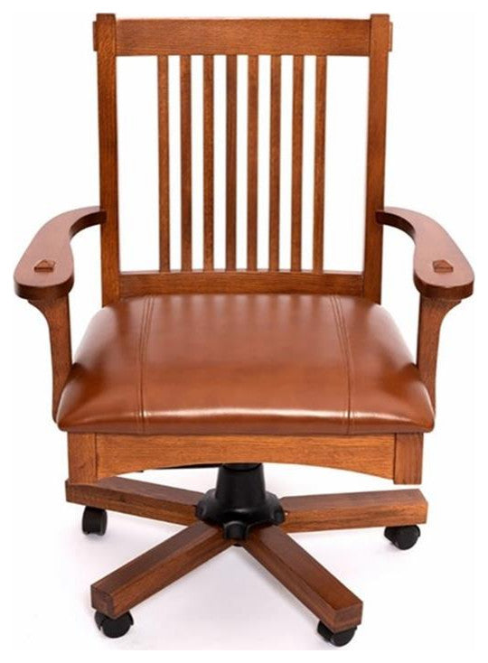 Crafters and Weavers Arts and Crafts Mission Oak Office Chair