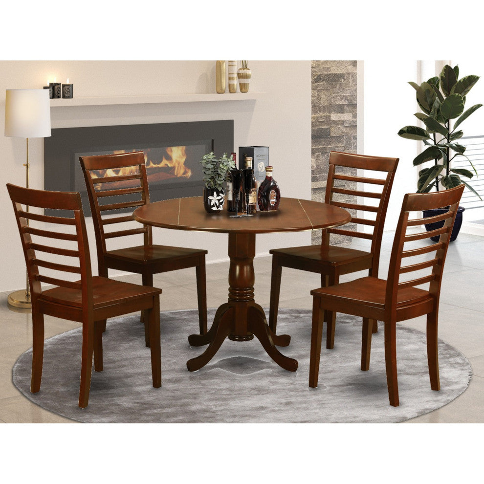 5 Pc Small Kitchen Table And Chairs Set -Kitchen Table And 4 Dinette Chairs