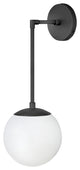 Hinkley Warby Single Light Sconce Black