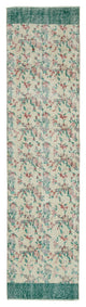 Rug N Carpet - Handwoven Oriental 2' 6" x 9' 11" Vintage Floor Runner Rug