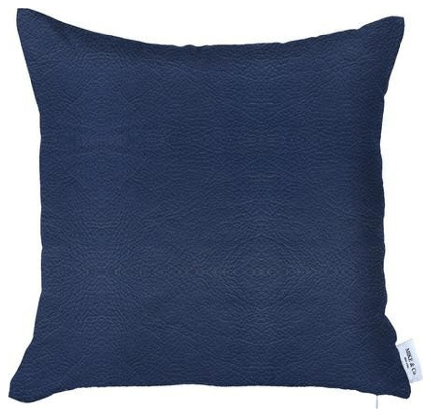 Decorative Vegan Faux Leather Throw Pillow