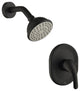 Wellfor Shower Faucet Set With Single-Spray Clean Shower Head, Matte Black