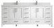 Malibu 84 Double Sink Bath Vanity in White  2" Empira Quartz
