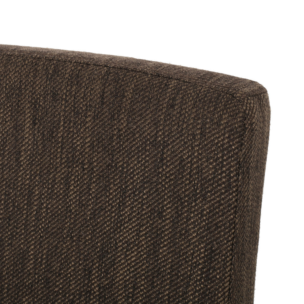 Kuna Contemporary Upholstered Dining Chair, Set of 2, Brown/Weathered Brown