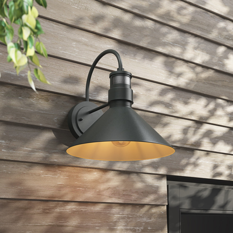 Farmhouse Gooseneck Dusk To Dawn Motion Sensor Outdoor Barn Light