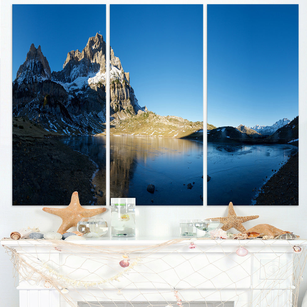"Payrenees Mountains Landscape" Metal Wall Art, 3 Panels, 36"x28"