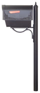 Floral Mailbox With Newspaper Tube, Locking Insert & Richland Mailbox Post