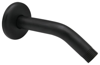 6" Shower Arm In Polished Brass, Powder Coated Flat Black