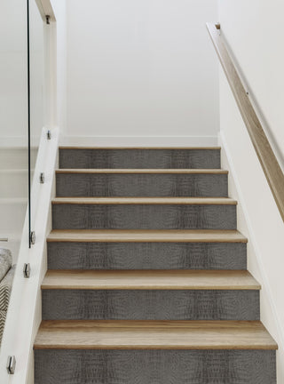 Crocodile Peel and Stick Stair Riser Strips, Grey, 48"w X 7"h, 6 Pack