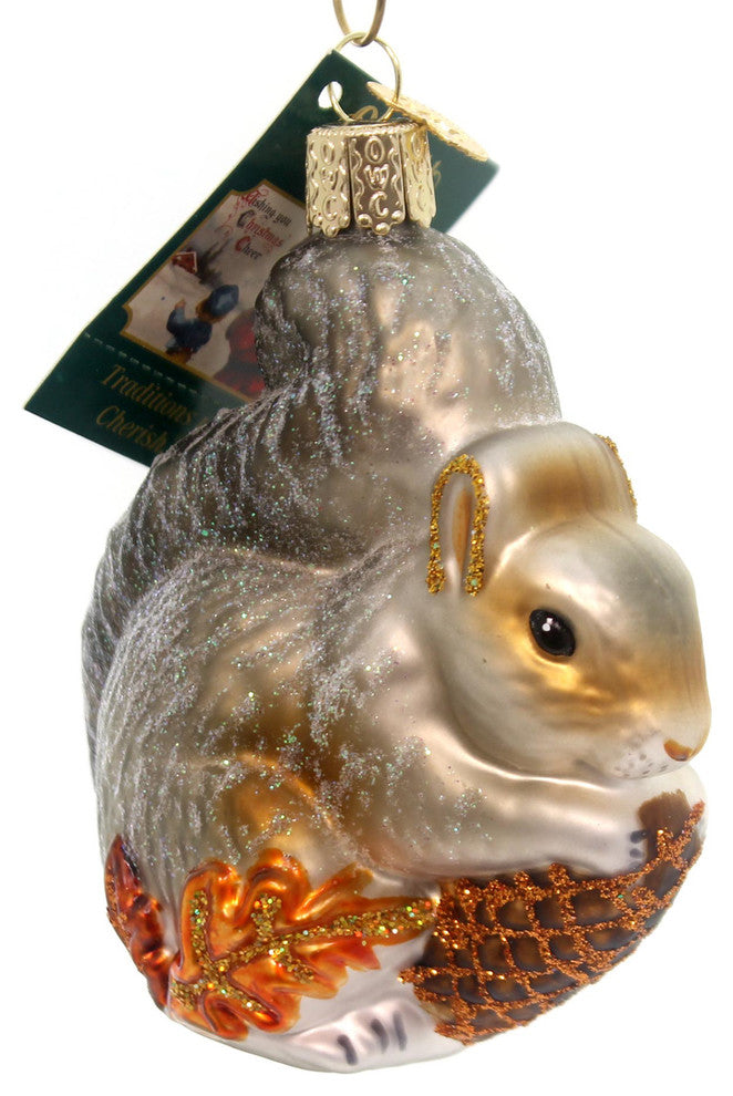 Old World Christmas Hungry Squirrel Glass Blown Ornament