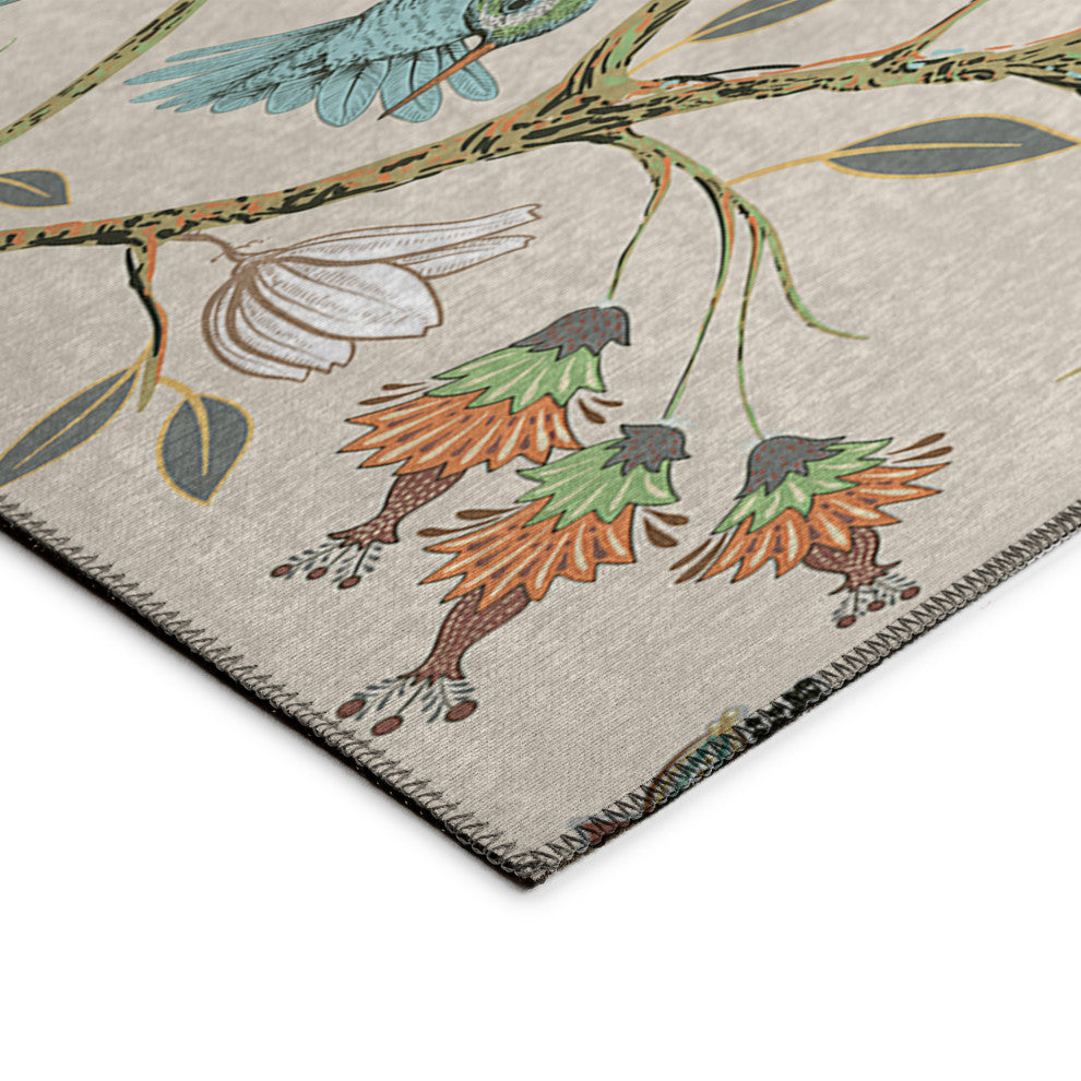 Indoor/Outdoor Kendall KE19 Putty Machine Washable 2'3" x 7'6" Runner Rug