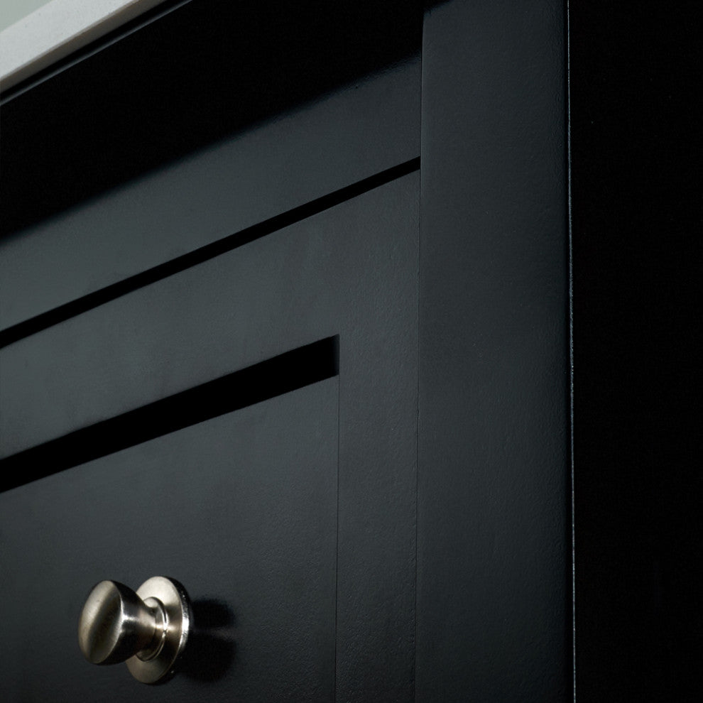 Fresca Manchester 72" Black Double Sink Cabinet, Top and Sinks