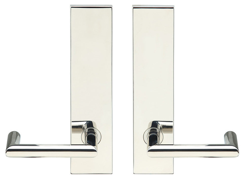 Stuttgart Lever, Tubular Privacy, Polished Stainless Steel, 2-3/8" Backset
