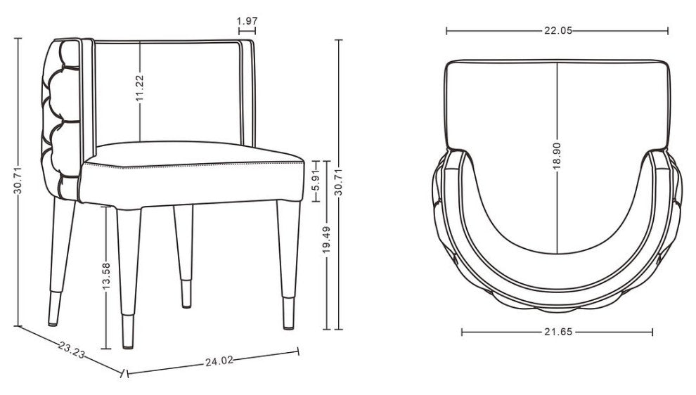 Manhattan Comfort Maya Dining Chair, Set of 2