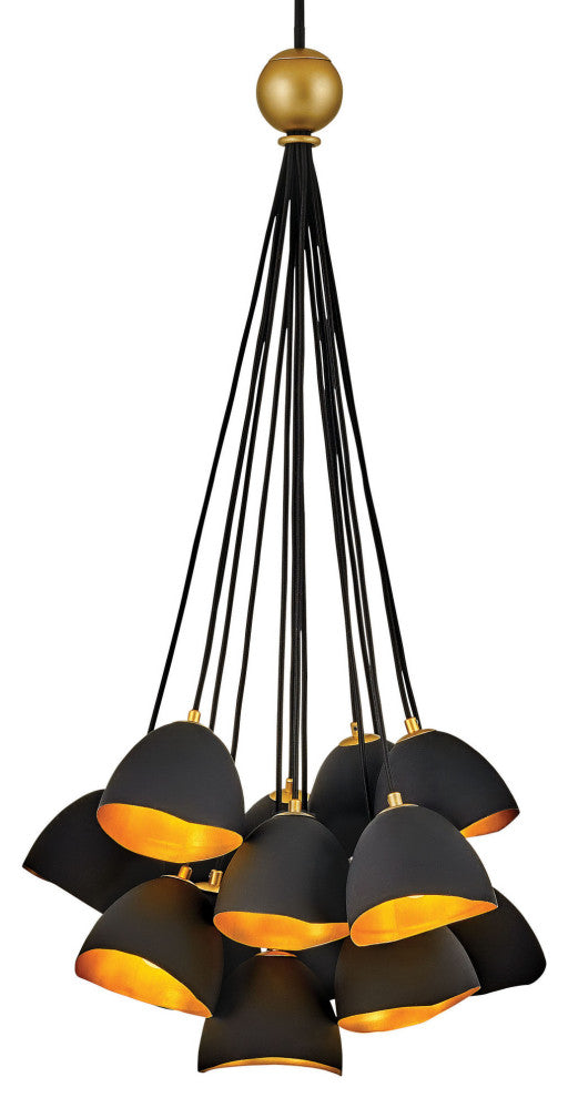 Hinkley Lighting 35906 Nula 15 Light 26"W Multi Light Lisa - Shell Black