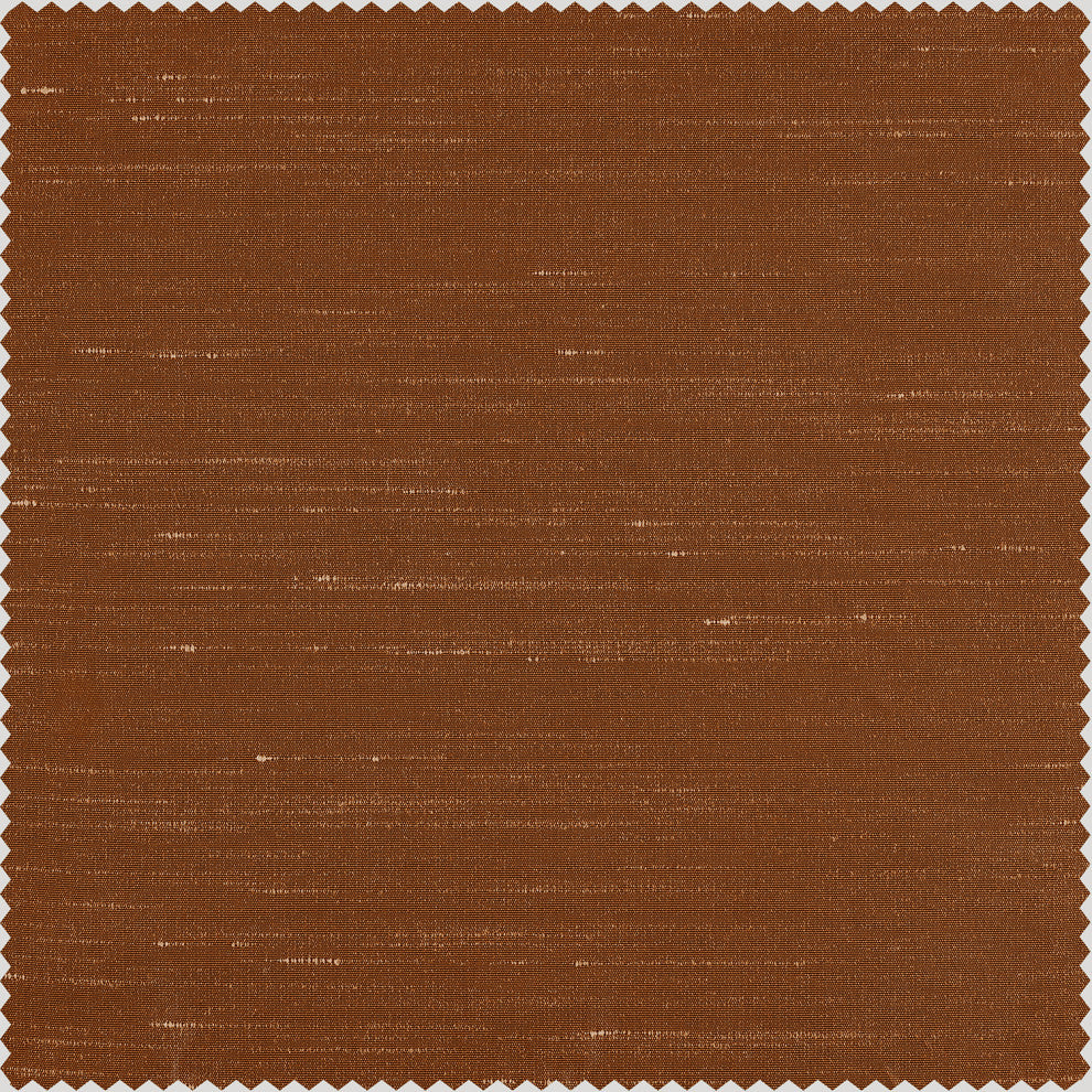 Vintage FauxDupioni Silk Curtain, Single Panel, Copper Kettle, 50"x84"