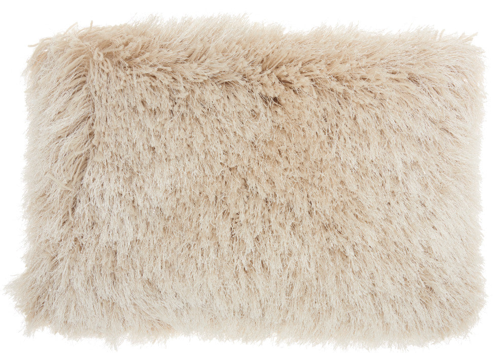 Nourison TL004 Throw Pillow, Beige, 14" x 20"