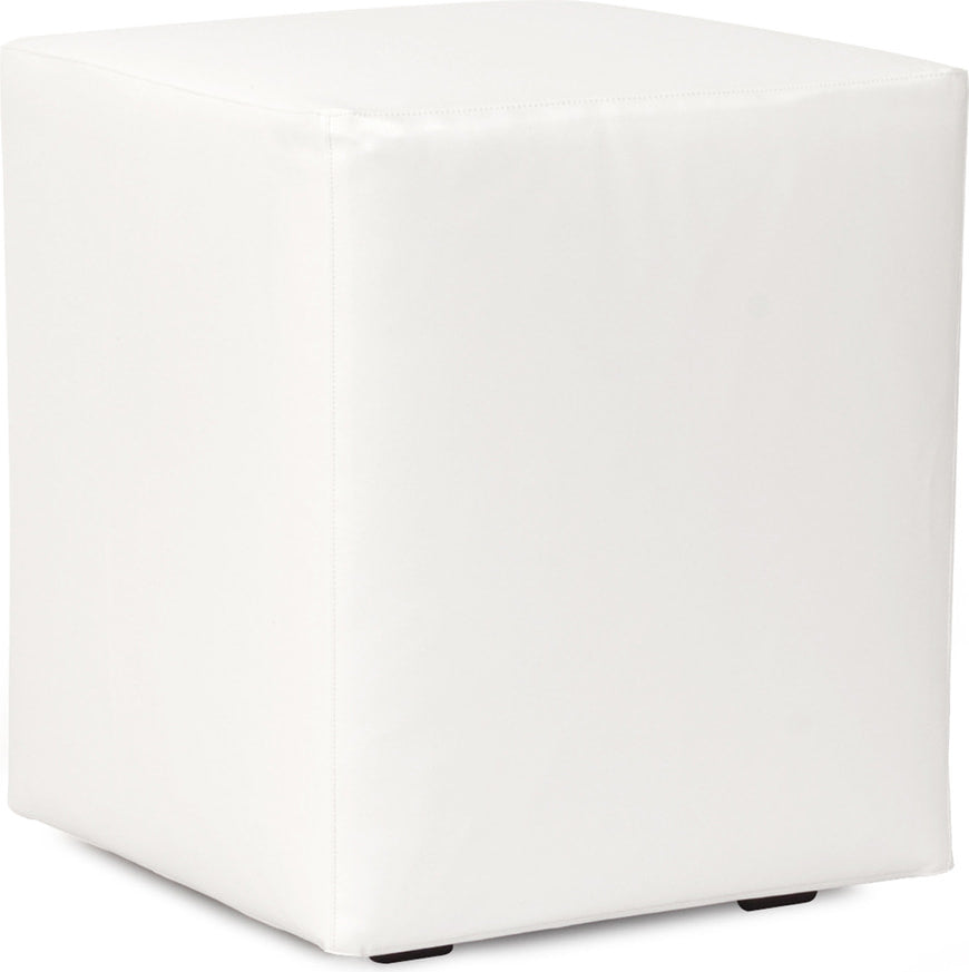Universal Cube Ottoman With Slipcover, Atlantis Black
