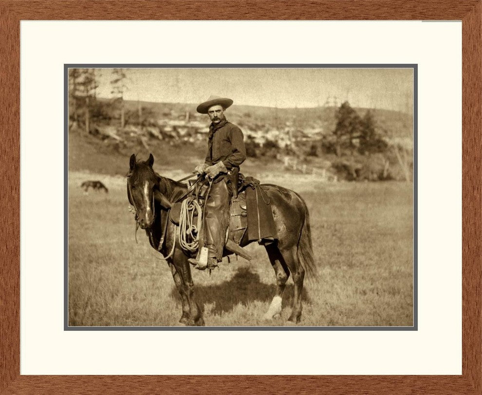 "Cow Boy" Framed Digital Print by John C.H. Grabill, 31x25"