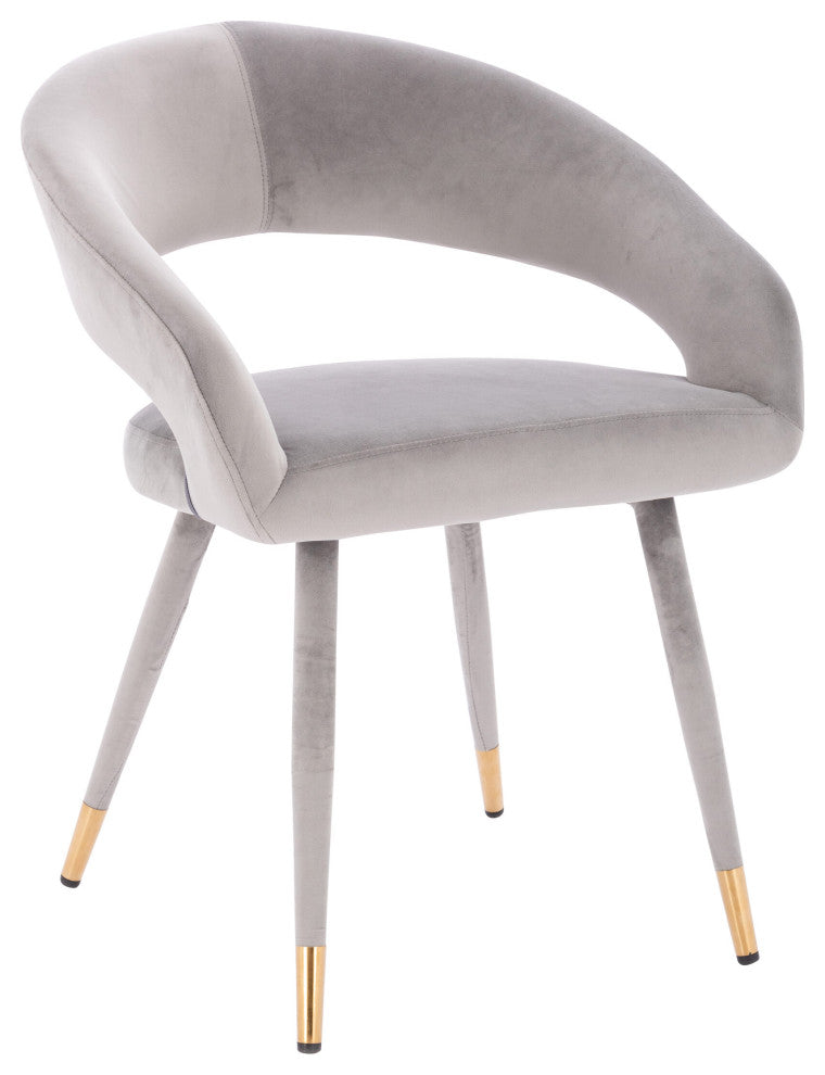 Darius Velvet Dining Chair (set of 4 ), Grey