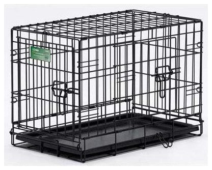 Midwest Dog Double Door i-Crate, Black, 18"x12"x14"