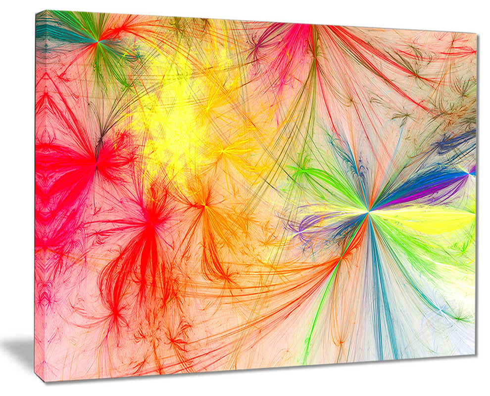 "Christmas Fireworks Colorful" Digital Art Canvas Print